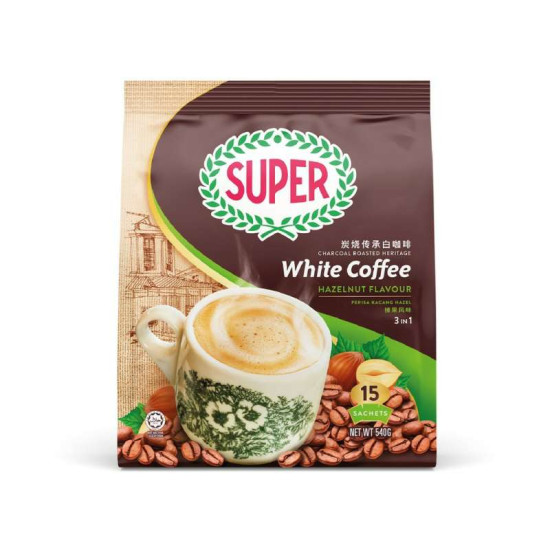 SUPER CHARCOAL WHITE COFFEE HAZELNUT 33GM*15