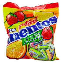 MINI MENTOS REFILL BAG-FRUIT 10GM*100 MINI MENTOS REFILL BAG-FRUIT 10GM*100