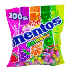 MINI MENTOS REFILL BAG - RAINBOW 10GM*100 MINI MENTOS REFILL BAG - RAINBOW 10GM*100