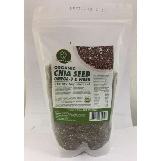 EARTH GIFT ORGANIC CHIA SEED 250G