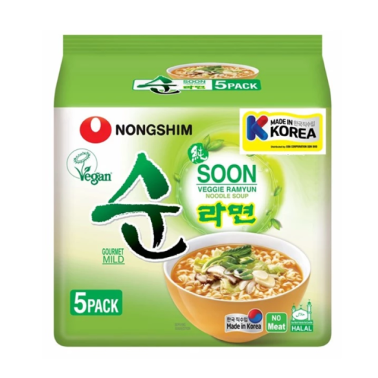 NONGSHIM SOON VEGE RAMYUN 120GM*5