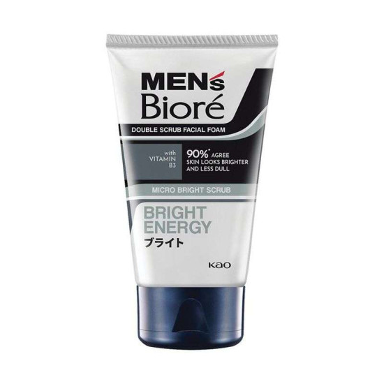 MEN'S BIORE DOUBLE SCRUB BRIGHT CLEAN 100G