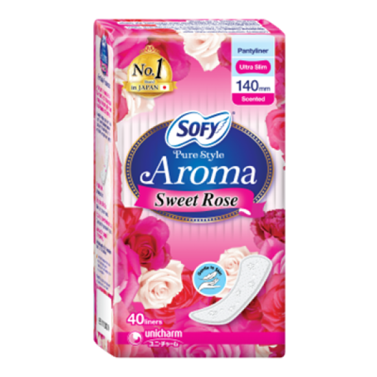 SOFY PANTYLINER PURE STYLE ROSE 14CM 40'S