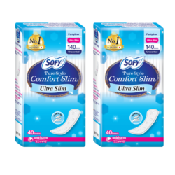 SOFY PANTYLINER PURE STYLE COMFORT SLIM 14CM 40S*2 SOFY PANTYLINER PURE STYLE COMFORT SLIM 14CM 40S*2