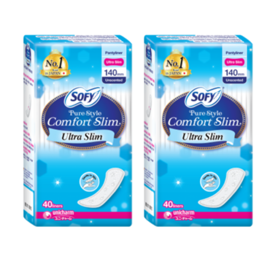 SOFY PANTYLINER PURE STYLE COMFORT SLIM 14CM 40S*2