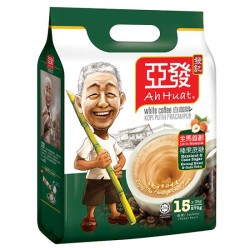 AH HUAT WHITE COFFEE HAZELNUT & CANE SUGAR 38GM*15 AH HUAT WHITE COFFEE HAZELNUT & CANE SUGAR 38GM*15