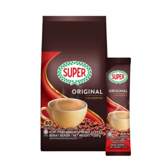 SUPER COFFEE 3IN1 REGULAR 15GM*80