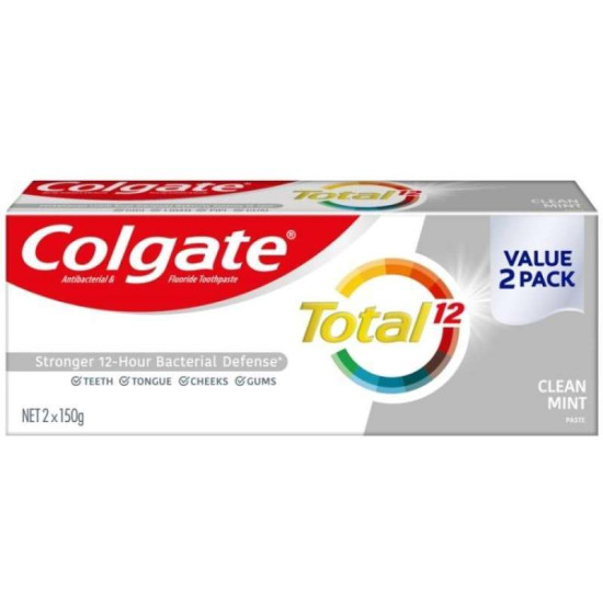 COLGATE TOOTHPASTE TOTAL CLEAN MINT 150G*2