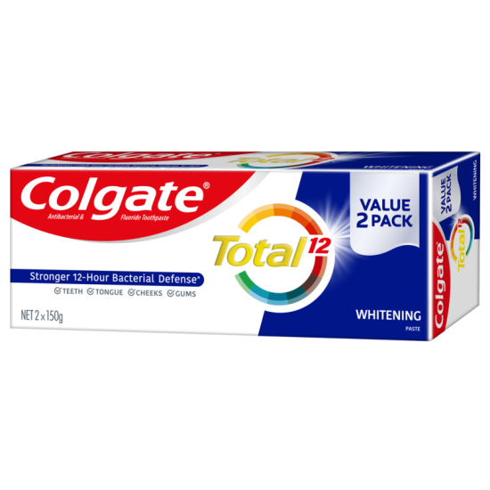 COLGATE TOOTHPASTE TOTAL WHITENING 150G*2