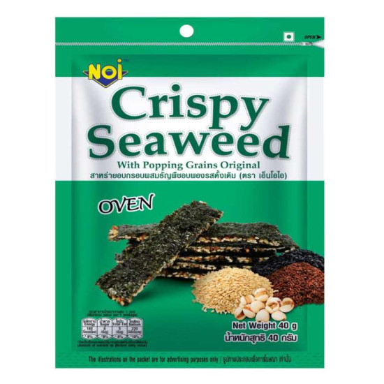 NO.1 SEAWEED WITH POPPING GRAINS ORIGINAL 40GM