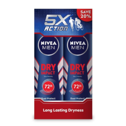 NIVEA MEN DEODORANT SPRAY - DRY 150ML*2 NIVEA MEN DEODORANT SPRAY - DRY 150ML*2