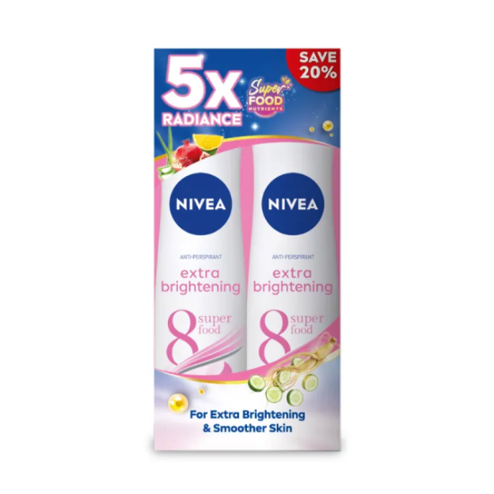 NIVEA WOMEN SPRAY EXTRA BRIGHTENING 150ML*2