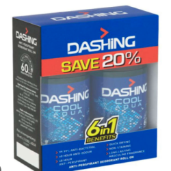 DASHING DEO R/ON (T/P) ACTIVE 50ML*2