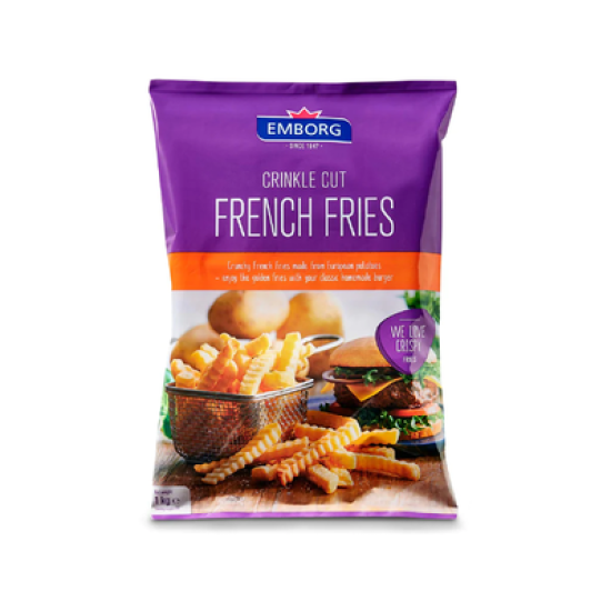 EMBORG FRENCH FRIES CRINKLE CUT 1KG