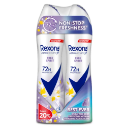 REXONA WOMEN DEODORANT SPRAY FREE SPIRIT 135ML*2 REXONA WOMEN DEODORANT SPRAY FREE SPIRIT 135ML*2