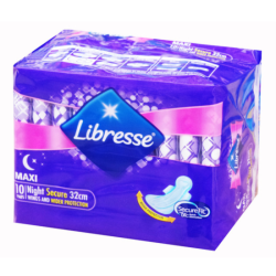 LIBRESSE PAD WIDER BACK NITE WING 32CM 10S LIBRESSE PAD WIDER BACK NITE WING 32CM 10S