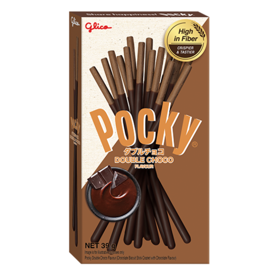 GLICO POCKY DOUBLE CHOCO 39GM