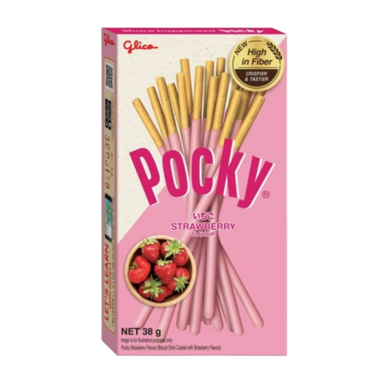 GLICO POCKY STRAWBERRY 38GM