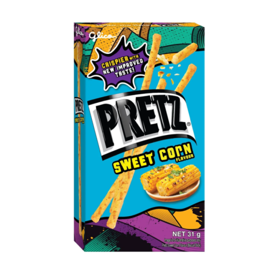 GLICO PRETZ SWEET CORN 31GM