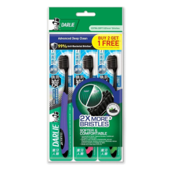 DARLIE TOOTHBRUSH CHARCOAL EXTRA SOFT 3'S DARLIE TOOTHBRUSH CHARCOAL EXTRA SOFT 3'S
