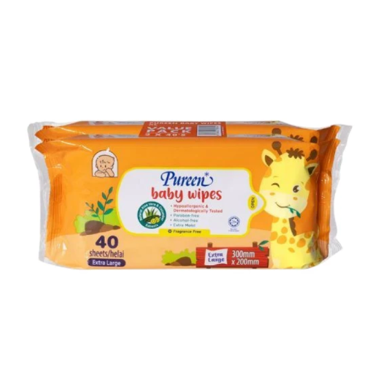 PUREEN BABY WIPES 2X40*S