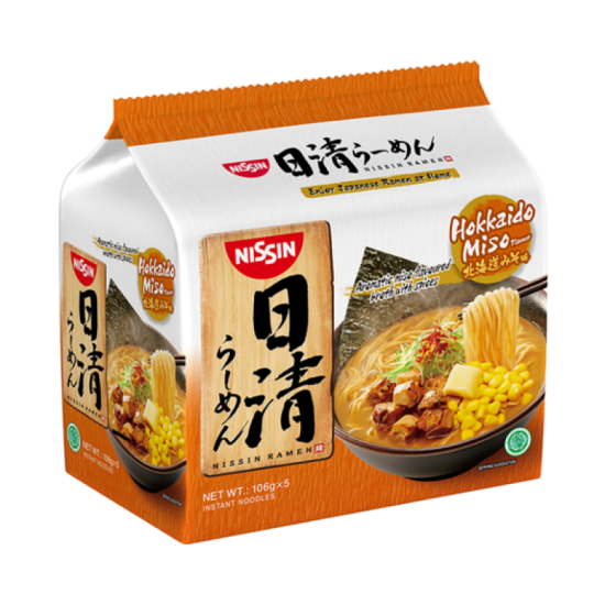 NISSIN JAPANESE RAMEN - HOKKAIDO MISO 106GM*5