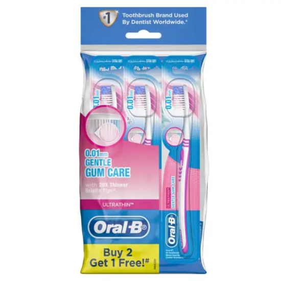 ORAL-B TOOTHBRUSH ULTRATHIN GUM CARE EXTRA SOFT 3'