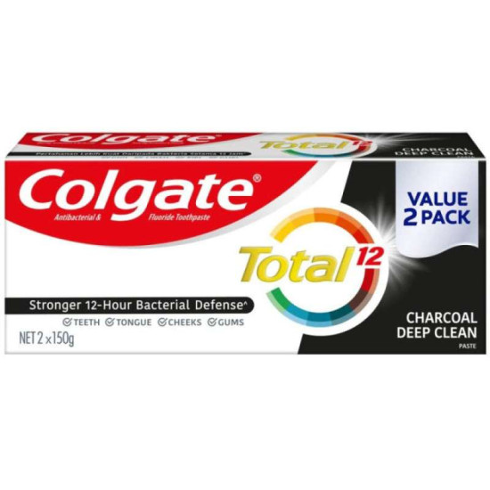 COLGATE TOOTHPASTE TOTAL CHARCOAL DEEP CLEAN 150G*