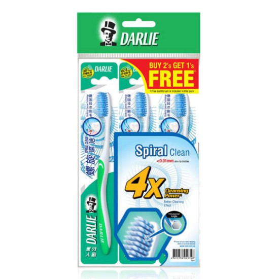 DARLIE TOOTHBRUSH SPIRAL CLEAN (S) V/P 3U