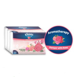 KLEENEX FACIAL TISSUE 3PLY ROSE 44S*4