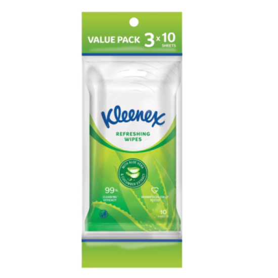 KLEENEX REFRESHING WIPES 10S*3