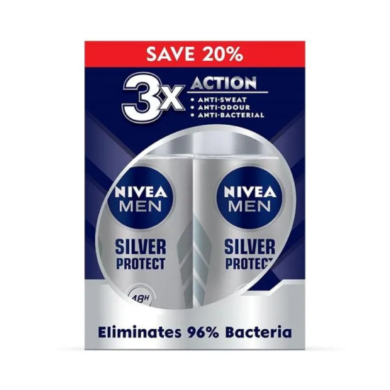 NIVEA MEN DEODORANT - SILVER PROTECT 50ML*2