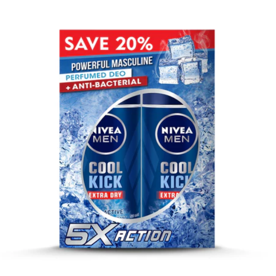 NIVEA MEN DEODORANT - COOL KICK ACTIVE 50ML*2