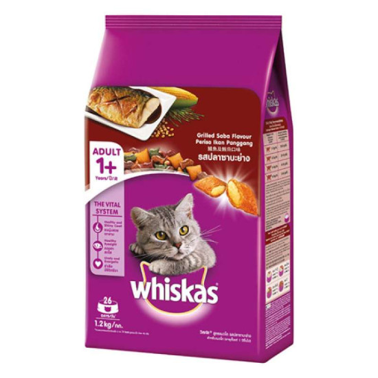 WHISKAS DRY - GRILLED SABA 1.2 KG