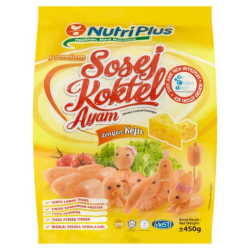 NUTRIPLUS CHEESE COCKTAIL SAUSAGES 450G NUTRIPLUS CHEESE COCKTAIL SAUSAGES 450G