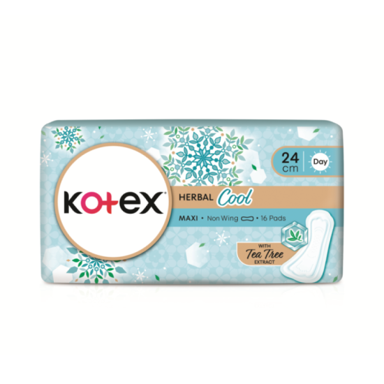 KOTEX NAT H/COOL MAXI NW 24CM 16S