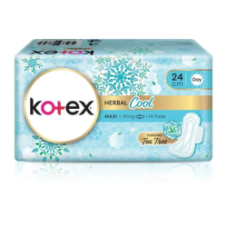 KOTEX NATURAL HERBAL COOL MAXI WING 24CM*14S KOTEX NATURAL HERBAL COOL MAXI WING 24CM*14S