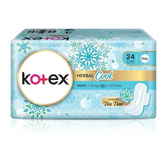 KOTEX NATURAL HERBAL COOL MAXI WING 24CM*14S