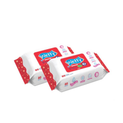 WETTY WET WIPES CHERRY 80'S*2