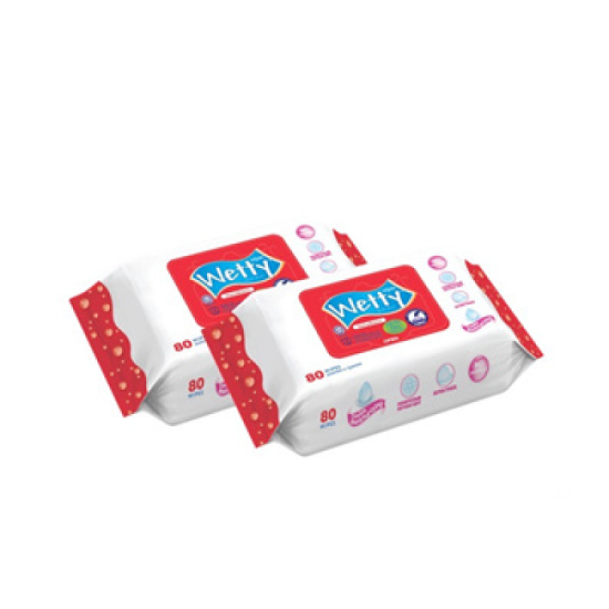 WETTY WET WIPES CHERRY 80'S*2