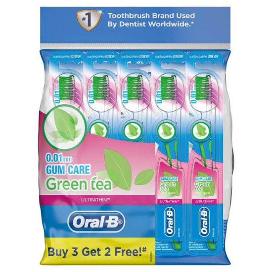 ORAL-B TOOTBRUSH ULTRATHIN GREEN TEA EXTRA SOFT 5'