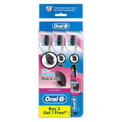 ORAL-B TOOTHBRUSH ULTRATHIN BLACK TEA EXTRA SOFT 3'S ORAL-B TOOTHBRUSH ULTRATHIN BLACK TEA EXTRA SOFT 3'S