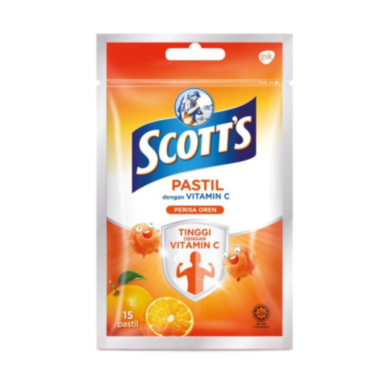 SCOTT'S VIT-C ORANGE PASTILLE 15S