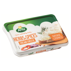 ARLA CREAM CHEESE HERBS & SPICES 150G ARLA CREAM CHEESE HERBS & SPICES 150G
