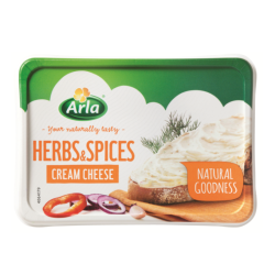 ARLA CREAM CHEESE HERBS & SPICES 150G ARLA CREAM CHEESE HERBS & SPICES 150G