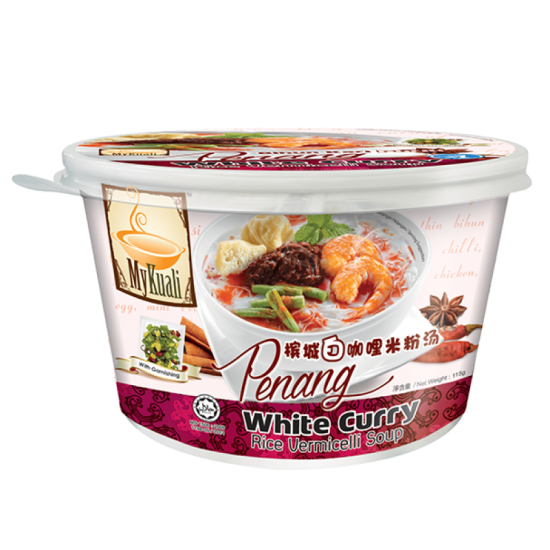 MYKUALI PENANG WHITE CURRY BIHUN SOUP BOWL 90GM