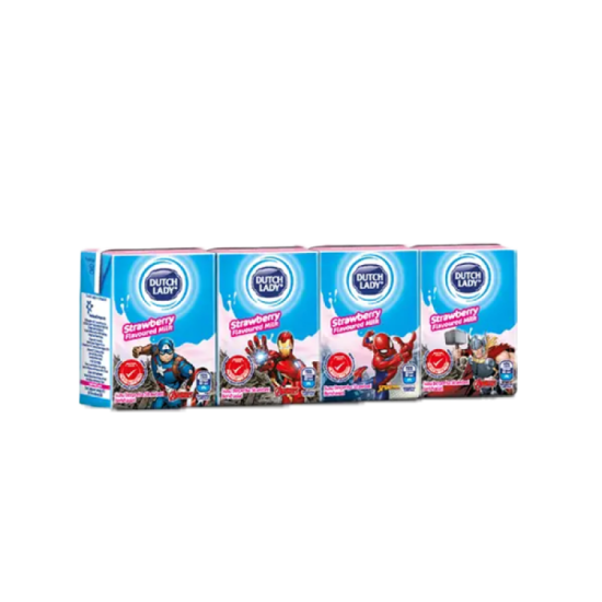 DUTCH LADY UHT MILKY MARVEL STRAWBERRY 125ML*4