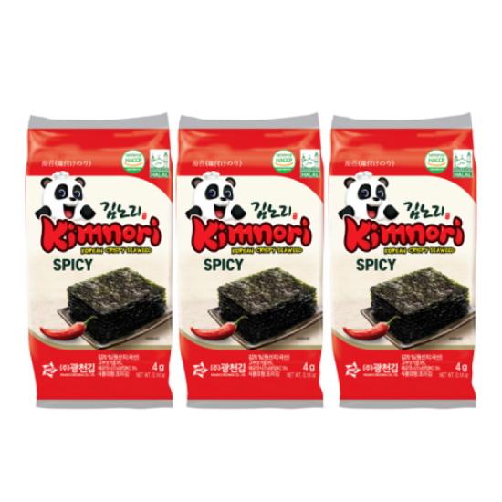 KCK KIMNORI SPICY SEAWEED 4GM*3