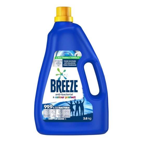 BREEZE LIQUID ANTI BACTERIA & COLOUR PROTECT 3.6KG