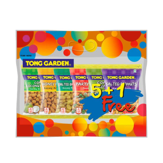 TONG GARDEN NUTS PROMO PACK (5+1) 234GM